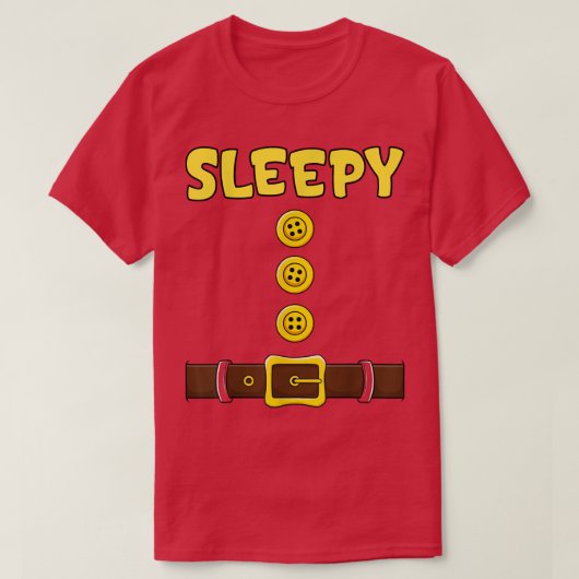 Sleepy Halloween Dwarf Costume Matching Group Coup Tシャツ (デザイン正面)