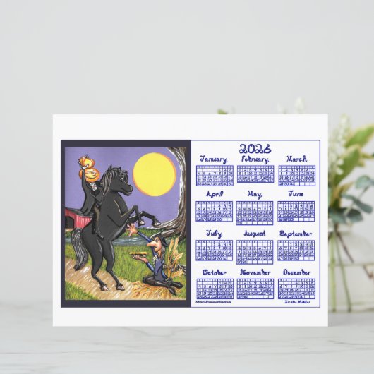 Sleepy Hollowing Inspired 2026 Calendar Paper (スタンド正面)