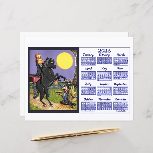 Sleepy Hollowing Inspired 2026 Calendar Paper  (正面/裏面インサイチュ)