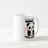 Sleepy Kawaii Panda Motivation Loading  コーヒーマグカップ (正面右)