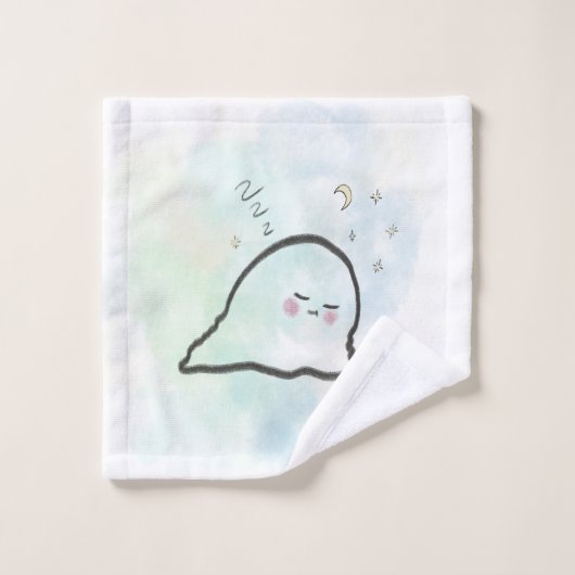 Sleepy little ghost  ウォッシュタオル (ウォッシュタオル)