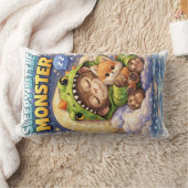 Sleepy Little Monster Cute Dino Pillow ランバークッション (ブランケット)