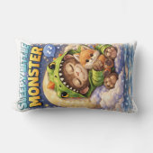 Sleepy Little Monster Cute Dino Pillow ランバークッション (正面)