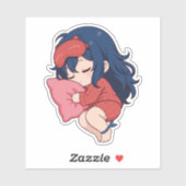 Sleepy Mita Chibi Cute Anime シール (シート)