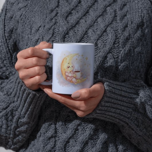 Sleepy Moon Coffee Mug – Cozy Night Dream マグカップ