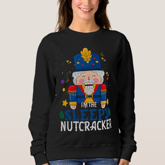 Sleepy Nutcracker Matching Family Group Christmas スウェットシャツ (正面)