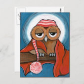 Sleepy Owl Postcard ポストカード (正面/裏面)
