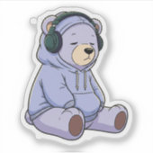 Sleepy Panda Hugging Coffee Mug – Cozy Vibes シール (正面)