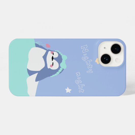 Sleepy Penguin iPhoneケース (裏面横)