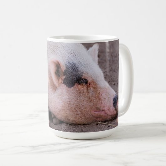 Sleepy Pig Mug コーヒーマグカップ (正面右)