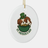 Sleepy Shih Tzu in Pot of Gold St.Patrick's Day セラミックオーナメント (右)