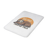 Sleepy Sloth Quote Vintage Cute Lazy Animal Shirt  バスマット (アングル)