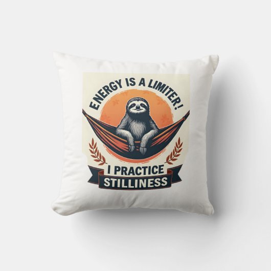 Sleepy Sloth Vintage Funny Introvert Shirt 2 クッション (正面)