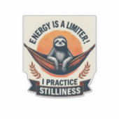 Sleepy Sloth Vintage Funny Introvert Shirt 2 シール (正面)