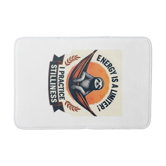 Sleepy Sloth Vintage Funny Introvert Shirt 2 バスマット (正面)