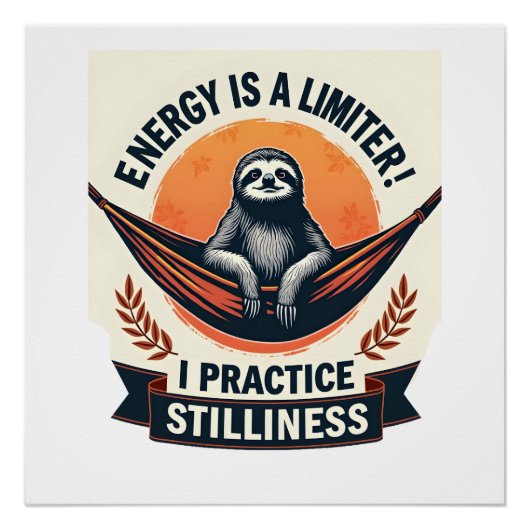 Sleepy Sloth Vintage Funny Introvert Shirt 2 ポスター (正面)