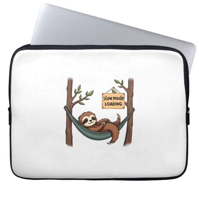 Sleepy Sloth Vintage Funny Lazy Animal Art 2 ラップトップスリーブ (正面)