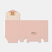 Sleepy Teddy Bear Light Pink Baby Shower フェイバーボックス (折り畳みなし)