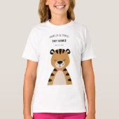 Sleepy Tiger Neutral Baby Shower Outfit Tシャツ (正面)