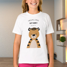 Sleepy Tiger Neutral Baby Shower Outfit Tシャツ