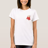 Sleepy Toast Slice Snug in a Glossy Strawberry Jam Tシャツ (正面)