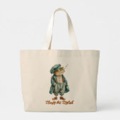 Sleepy Vintage Frog Tote Bag ラージトートバッグ (裏面)