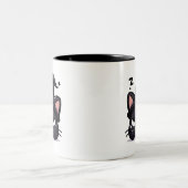 Sleepy Witch Cat Head | Halloween Mug Two-Sided Co ツートーンマグカップ (中央)