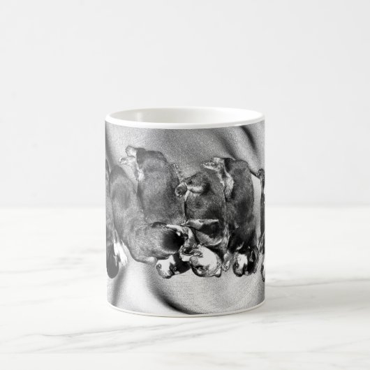 sleepyheadのロットワイラーの子犬 コーヒーマグカップ (中央)