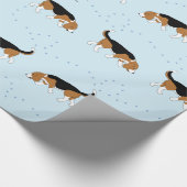 Sleepytownの公式のビーグル犬の包装紙(青い) ラッピングペーパー (角)