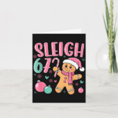 Sleigh 67 Gingerbread Christmas Six Seven Meme Vir カード (正面)