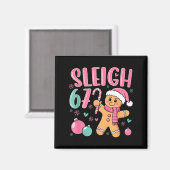 Sleigh 67 Gingerbread Christmas Six Seven Meme Vir マグネット (正面/裏面)