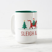 Sleigh All Day クリスマス ツートーンマグカップ (正面左)