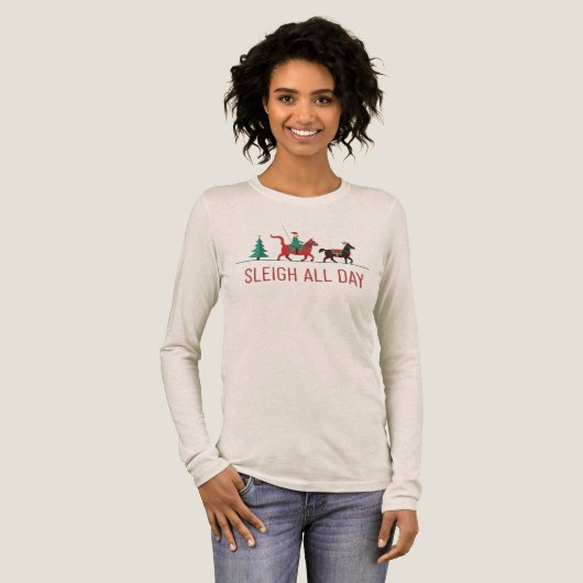 Sleigh All Day クリスマス トライブレンドTシャツ (正面全体)