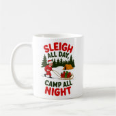 Sleigh All Day Camp All Night Christmas Design コーヒーマグカップ (左)