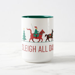 Sleigh All Day Christmas ツートーンマグカップ