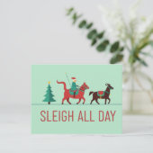 Sleigh All Day Christmas ポストカード (スタンド正面)
