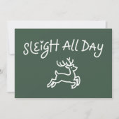 Sleigh All Day Funny Christmas Holiday Party  シーズンカード (正面)