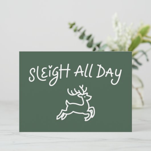 Sleigh All Day Funny Christmas Holiday Party  シーズンカード (スタンド正面)