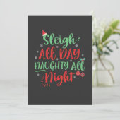 Sleigh All Day Naughty All Night Funny Christmas   招待状 (スタンド正面)