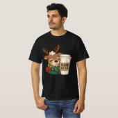 Sleigh All Day Reindeer – Funny Christmas Coffee D Tシャツ (正面フル)