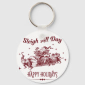 Sleigh All day Vintage Christmas キーホルダー (正面)