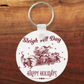 Sleigh All day Vintage Christmas キーホルダー (裏面)