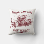 Sleigh All day Vintage Christmas クッション (裏面)