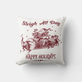 Sleigh All day Vintage Christmas クッション
