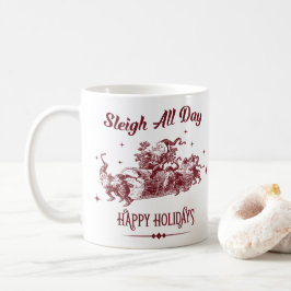 Sleigh All day Vintage Christmas コーヒーマグカップ