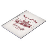 Sleigh All day Vintage Christmas ノートブック (左側)