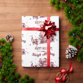 Sleigh All day Vintage Christmas ラッピングペーパー