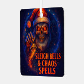 Sleigh Bells & Chaos Spells Christmas メタルオーナメント (正面左)