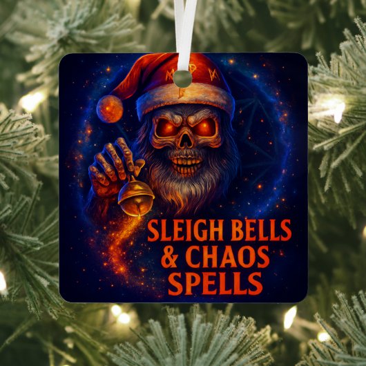 Sleigh Bells & Chaos Spells Christmas メタルオーナメント (インサイチュ)