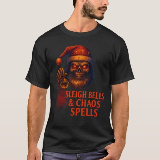 Sleigh Bells & Chaos Spells Metal Christmas Tシャツ (正面)